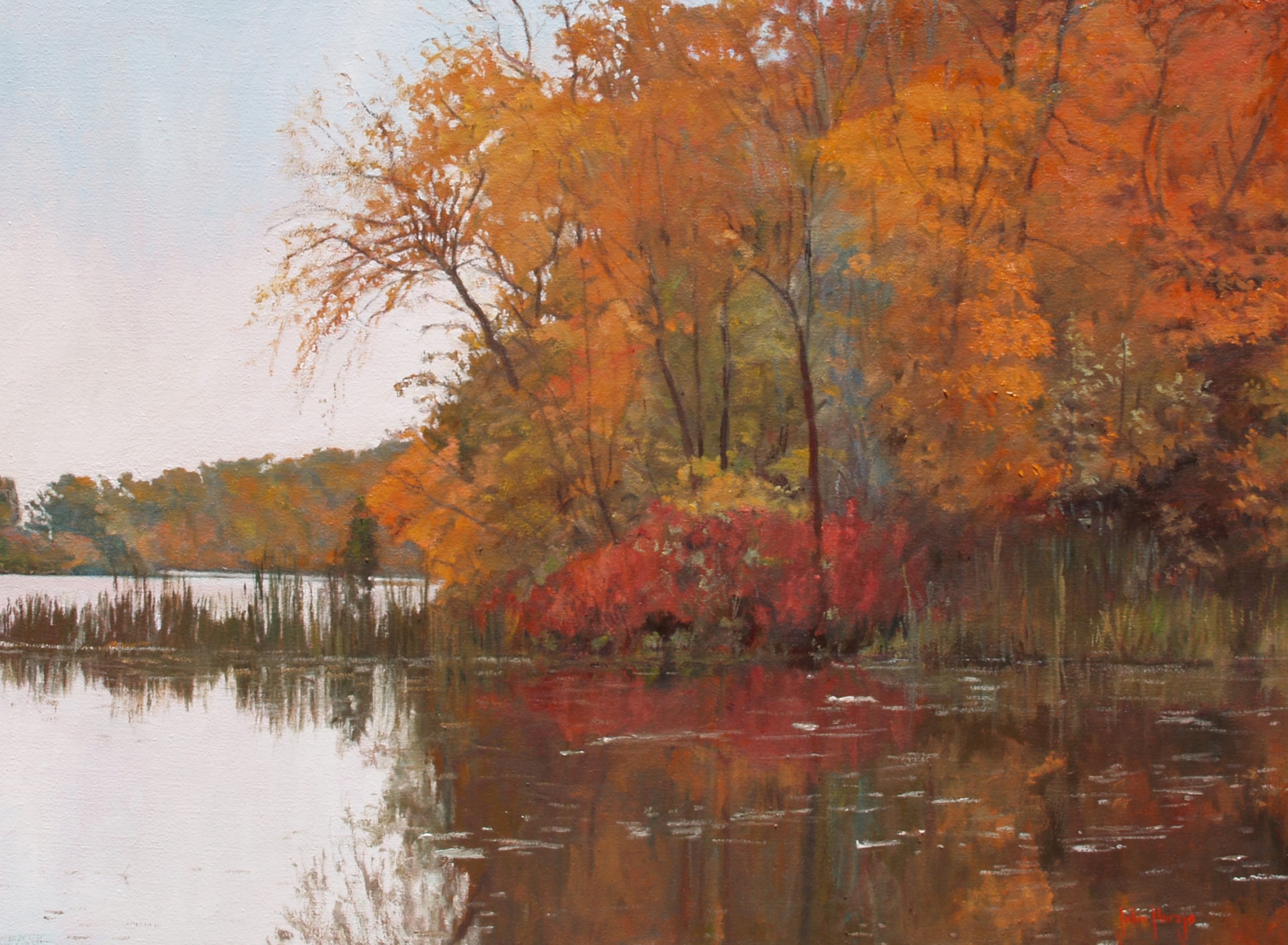 Landscape--Autumn Lake by John Horejs | Works Sold Archive | 36