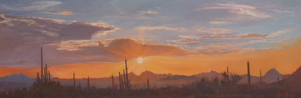 Desertscape--Saguaro Sunset Colors by John Horejs