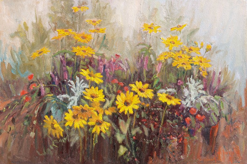 Yellow Daisies by John Horejs