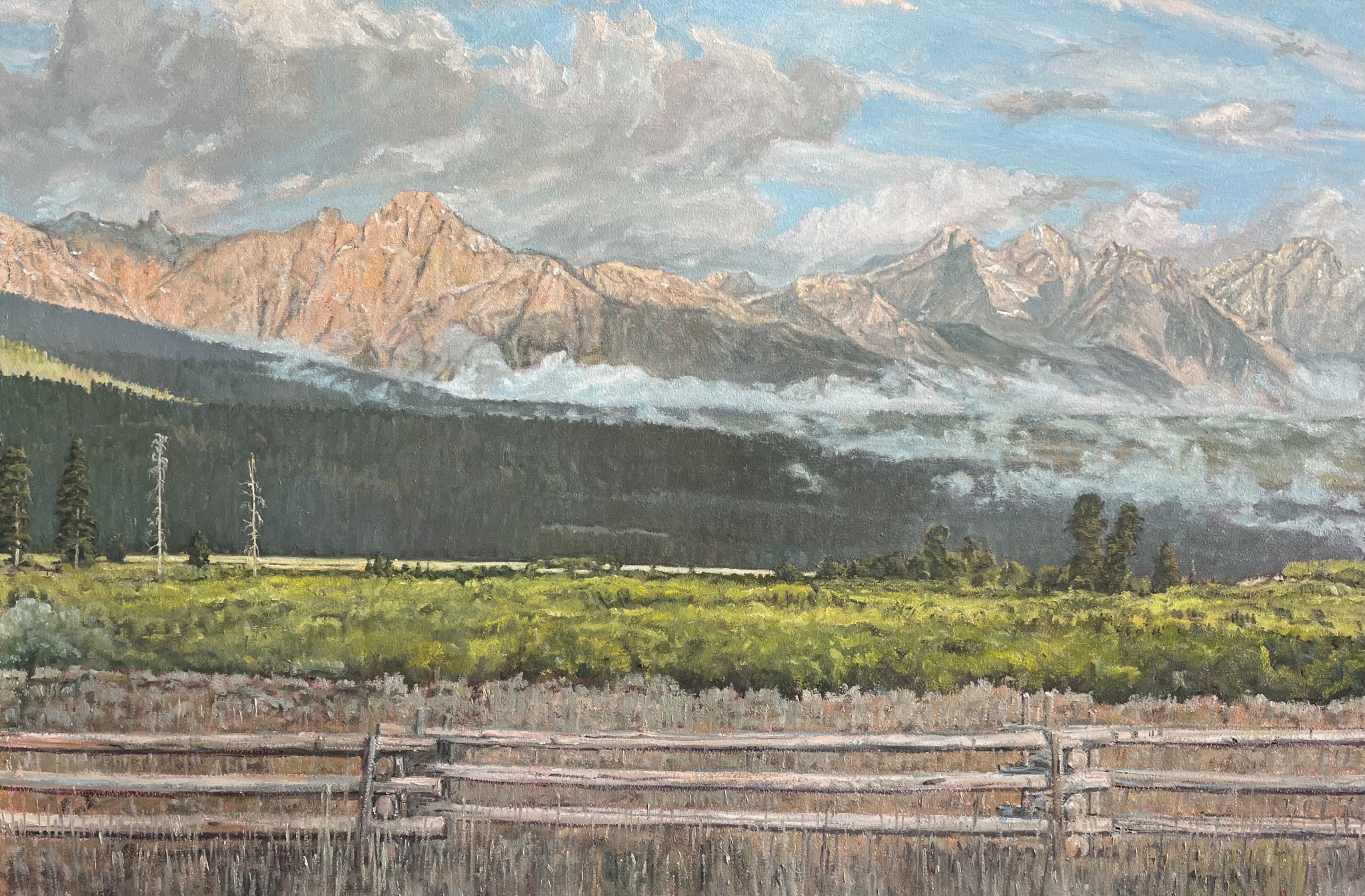 Click here to view August Clouds--Sawtooths by John Horejs