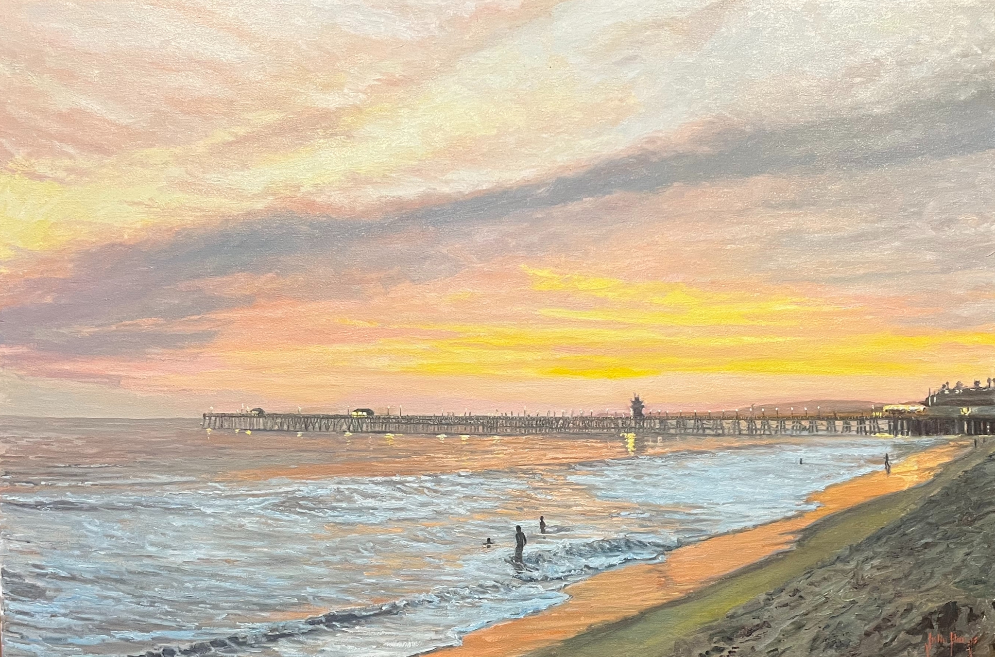 Seascape--T Street Twilight (San Clemente) by John Horejs