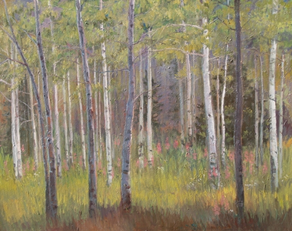 Click here to view Trees--Aspens in Afternoon Shadow by John Horejs