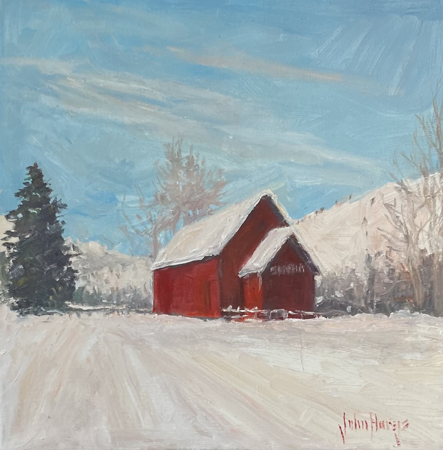 Click here to view Landscape--Sun Valley Barn in the Snow by John Horejs